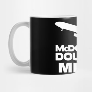 McDonnell Douglas MD-11 Silhouette Print (White) Mug